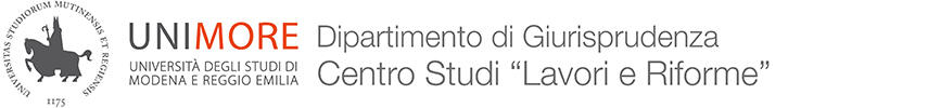 Intestazione Centro Studi Lavori e Riforme dell'Universit di Modena e Reggio Emilia